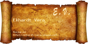 Ekhardt Vera névjegykártya